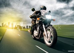 Fototapeta vliesov 200 x 144, 36497875 - Motorbike and City