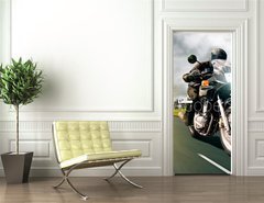 Samolepka na dvee flie 90 x 220  Motorbike and City, 90 x 220 cm