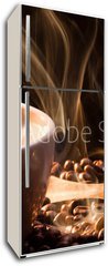 Samolepka na lednici flie 80 x 200  Coffee, smoke and roasred seeds, 80 x 200 cm