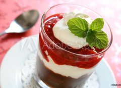 Fototapeta plátno 160 x 116, 36810911 - Chocolate Pudding Parfait - Čokoládový pudink Parfait