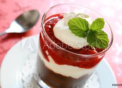 Fototapeta vliesov 200 x 144, 36810911 - Chocolate Pudding Parfait