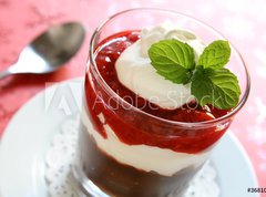 Fototapeta vliesov 270 x 200, 36810911 - Chocolate Pudding Parfait