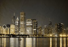 Samolepka flie 145 x 100, 36872589 - Vintage Design: Chicago