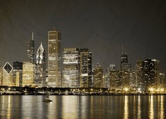 Fototapeta200 x 144  Vintage Design: Chicago, 200 x 144 cm