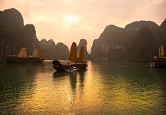 Fototapeta vliesov 145 x 100, 36996949 - Halong Bay, Vietnam. Unesco World Heritage Site.