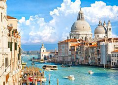 Fototapeta200 x 144  Venice, view of grand canal and basilica of santa maria della sa, 200 x 144 cm