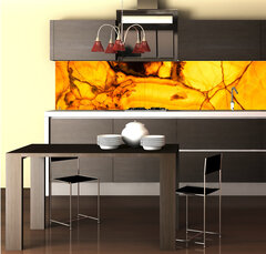 Fototapeta do kuchyně fólie 260 x 60, 371525447 - Backlit translucent alabaster. Abstract natural stone texture