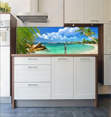 Fototapeta do kuchyn flie 180 x 60  tropical paradise  Seychelles islands, 180 x 60 cm