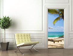 Samolepka na dvee flie 90 x 220, 37401559 - Under the palms