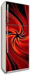 Samolepka na lednici flie 80 x 200  Red abstract vortex  digital illustration background, 80 x 200 cm