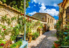 Samolepka flie 145 x 100, 374820603 - Alacati street view in Alacati Town. Alacati is populer historical tourist destination in Turkey.