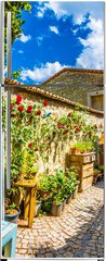 Samolepka na lednici flie 80 x 200  Alacati street view in Alacati Town. Alacati is populer historical tourist destination in Turkey., 80 x 200 cm