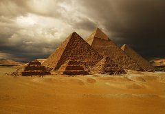 Fototapeta vliesov 145 x 100, 37646556 - Pyramids of Giza, Cheops pyramid
