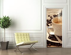 Samolepka na dvee flie 90 x 220, 37685358 - Espresso