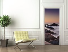 Samolepka na dvee flie 90 x 220  the coast at sunrise, 90 x 220 cm