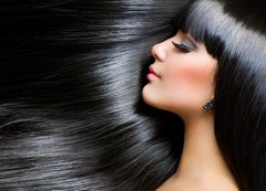 Samolepka flie 200 x 144, 38128827 - Beautiful Brunette Girl. Healthy Long Hair