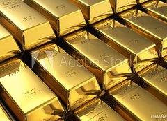 Fototapeta vliesov 100 x 73, 38307861 - Stacks of gold bars