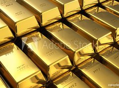 Fototapeta vliesov 270 x 200, 38307861 - Stacks of gold bars - Stohy zlatch ty