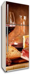 Samolepka na lednici fólie 80 x 200, 38393284 - Insaccati con formaggio e vino rosso