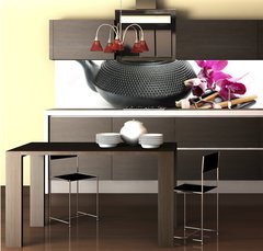 Fototapeta do kuchyn flie 260 x 60, 38491507 - Tea pot and chopsticks