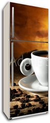 Samolepka na lednici flie 80 x 200, 38936465 - coffee cup with coffee beans