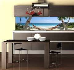 Fototapeta do kuchyn flie 260 x 60  Hamac aux carabes , holidays 06, 260 x 60 cm