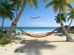 Samolepka flie 270 x 200  Hamac aux carabes , holidays 06, 270 x 200 cm