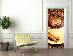 Samolepka na dvee flie 90 x 220  Cafe Latte, 90 x 220 cm