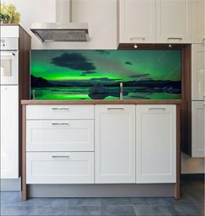 Fototapeta do kuchyn flie 180 x 60  Scenic View Of Aurora Borealis Over Lake Against Sky At Night, 180 x 60 cm