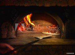 Fototapeta vliesov 270 x 200, 39584536 - Pizza cotta con forno a legna