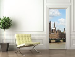 Samolepka na dvee flie 90 x 220, 39639125 - House of Parliament  in London, UK .