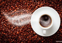 Samolepka flie 145 x 100, 39672966 - coffee ying yang symbol of harmony - kva ying jang symbol harmonie