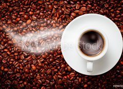 Fototapeta plátno 160 x 116, 39672966 - coffee ying yang symbol of harmony - káva ying jang symbol harmonie