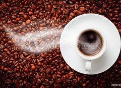 Fototapeta pltno 160 x 116, 39672966 - coffee ying yang symbol of harmony - kva ying jang symbol harmonie