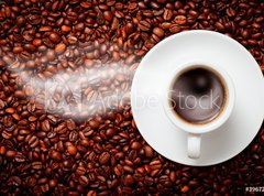 Samolepka flie 270 x 200, 39672966 - coffee ying yang symbol of harmony - kva ying jang symbol harmonie