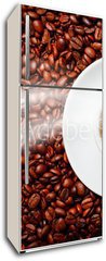Samolepka na lednici flie 80 x 200, 39672966 - coffee ying yang symbol of harmony - kva ying jang symbol harmonie