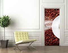 Samolepka na dvee flie 90 x 220, 39672966 - coffee ying yang symbol of harmony - kva ying jang symbol harmonie
