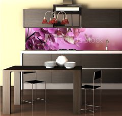 Fototapeta do kuchyn flie 260 x 60, 39704074 - Orchid flowers composition