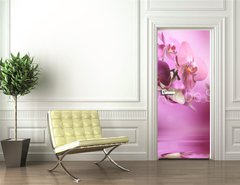 Samolepka na dvee flie 90 x 220, 39704074 - Orchid flowers composition