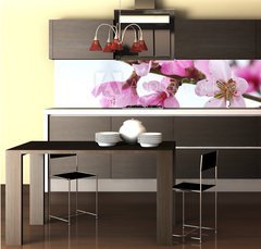 Fototapeta do kuchyn flie 260 x 60, 39835010 - pink blossoms