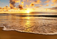 Fototapeta vliesov 145 x 100, 40029593 - beautiful sunset on the  beach