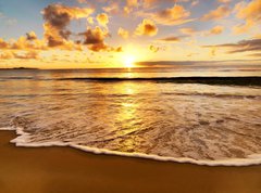 Samolepka flie 270 x 200, 40029593 - beautiful sunset on the  beach
