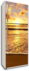 Samolepka na lednici fólie 80 x 200, 40029593 - beautiful sunset on the beach - krásný západ slunce na pláži