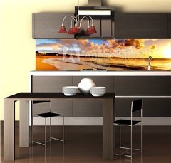 Fototapeta do kuchyn flie 260 x 60, 40275471 - beautiful sunset on the  beach