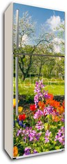 Samolepka na lednici flie 80 x 200  Blumen vor Streuobstgarten, 80 x 200 cm