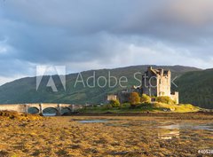 Fototapeta pltno 330 x 244, 40528825 - Sunset at Elian Donan Castle, Isle of Skye, Scotland - Zpad slunce na hrad Elian Donan, ostrov Skye, Skotsko