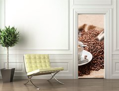 Samolepka na dvee flie 90 x 220  Profumo di caff, 90 x 220 cm