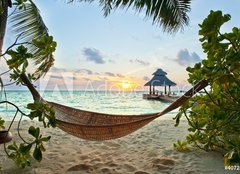 Fototapeta pltno 160 x 116, 40728385 - Hammock and sunset