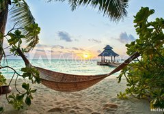 Fototapeta papr 184 x 128, 40728385 - Hammock and sunset