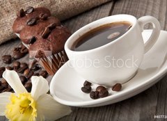 Fototapeta pltno 160 x 116, 40771810 - cup of coffee and chocolate cake